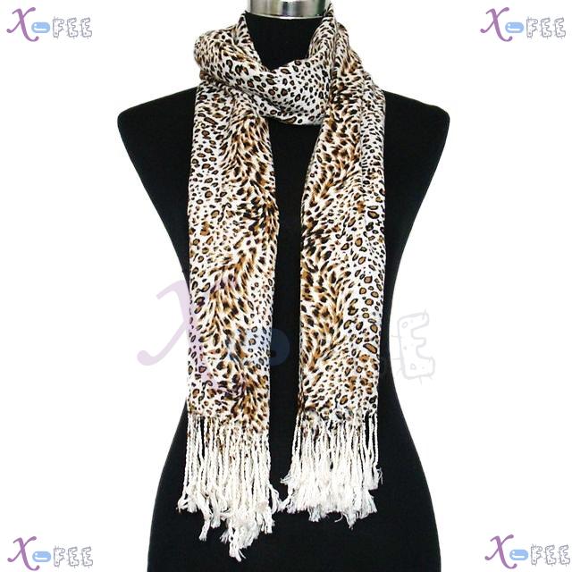 wjpj00555 Golden Black Leopard Dots Twill Weave High-Quality Winter Warm Wrap Scarf Shawl 4
