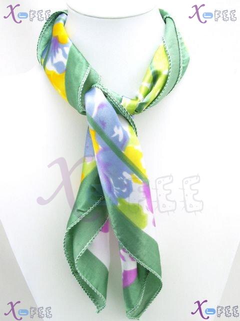 xfj00098 Cute Color Chinese Silk Women Accessory Fashion Flower Wrap Girl Neck Scarf Wrap 2