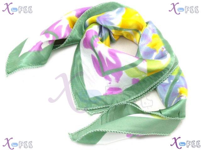 xfj00098 Cute Color Chinese Silk Women Accessory Fashion Flower Wrap Girl Neck Scarf Wrap 3