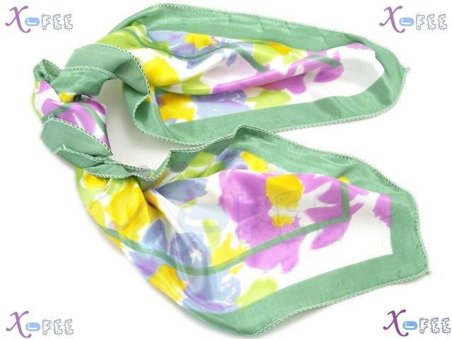 xfj00098 Cute Color Chinese Silk Women Accessory Fashion Flower Wrap Girl Neck Scarf Wrap 5