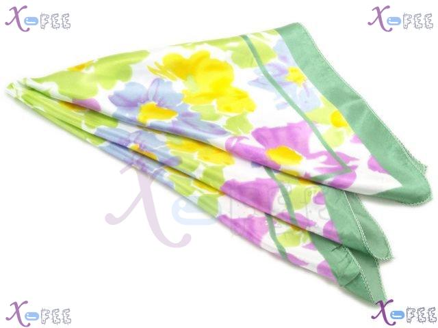 xfj00098 Cute Color Chinese Silk Women Accessory Fashion Flower Wrap Girl Neck Scarf Wrap 6