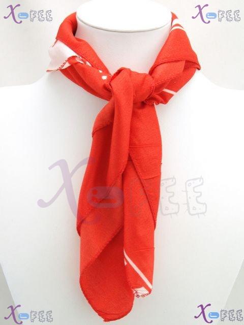 xfj00099 Deepred Fashion Woman Accessory Craft Handmade Chinese Fabric Neck Scarf Wrap 6
