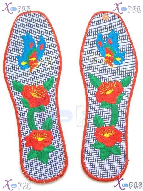 xhxd00003 Breathable Beautiful Durable Cotton Embroidered Insole 1