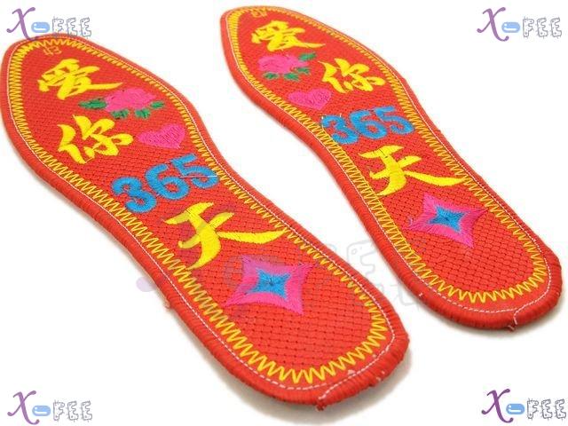 xhxd00009 Blessing Breathable Modish Cotton Embroidered Insole 4
