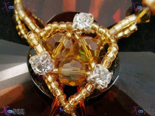 xl00286 Tibet Fashion Jewelry Collection Ornament Orange China Glaze Flower Necklace 3
