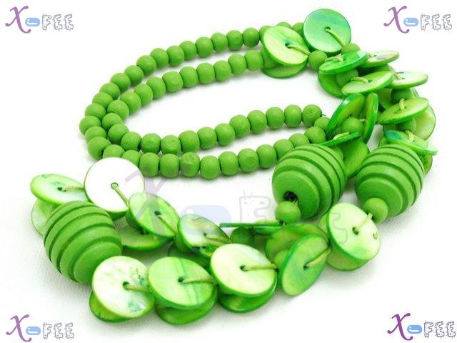 xl00436 New Mode Fashion Jewelry Collection Bohemia Handmade Grass Shell Wood Necklace 2