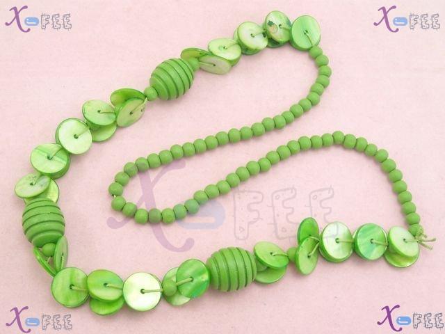 xl00436 New Mode Fashion Jewelry Collection Bohemia Handmade Grass Shell Wood Necklace 4