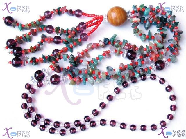xl00452 Hawaii Fashion Jewelry Collection Ornament Lepidolite Aventurine Long Necklace 2