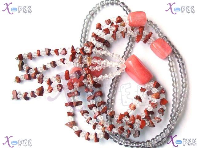 xl00460 New Long Fashion Jewelry Collection Gemstones Jasper Carnelian Agate Necklace 4