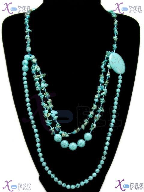 xl00552 Bohemia Tribal Minority China Fashion Jewelry TURQUOISE Coloured Glaze Necklace 1