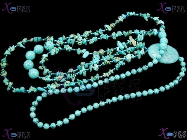 xl00552 Bohemia Tribal Minority China Fashion Jewelry TURQUOISE Coloured Glaze Necklace 2