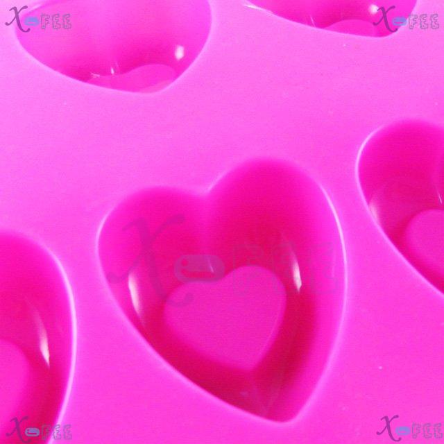 dgmj00024 DIY Pink Kitchen 10 Hearts Shape Silicone Bakeware Baking Mold Jelly Cake PAN 3