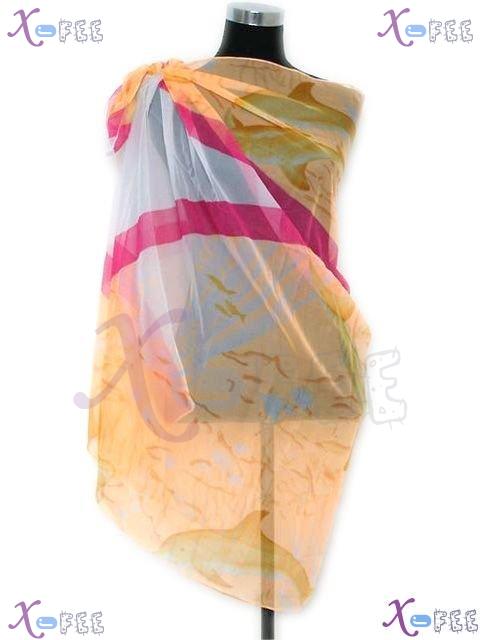 estj00061 NEW Hawaii Beach Skirt Shawl Wrap Cover-up Multi-color Sarong Dolphin Fish Scarf 3