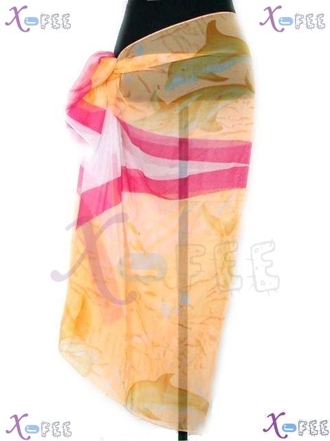 estj00061 NEW Hawaii Beach Skirt Shawl Wrap Cover-up Multi-color Sarong Dolphin Fish Scarf 4
