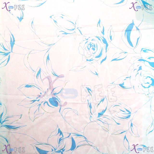 estj00253 Blue White Roses Bronzing Skirt Dress Wrap Cover-up Swimwear Scarf Beach Sarong 4