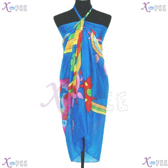 estj00274 Hawaii Wrap Cover-up Woman Multi-color NEW Western Beach Sarong Swimwear Scarf 1