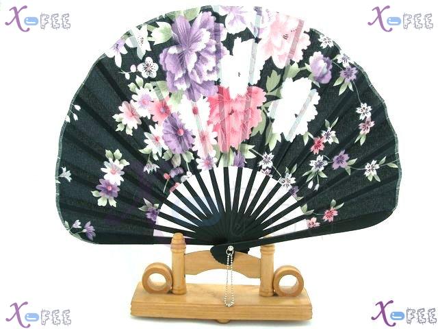 fan00116 New! Asian Craftsworks Ethnicities Black Blossom Lady Collection Folding Fan 1