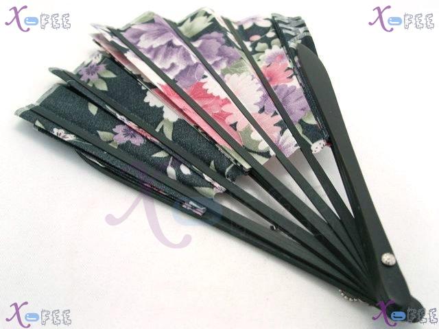 fan00116 New! Asian Craftsworks Ethnicities Black Blossom Lady Collection Folding Fan 2