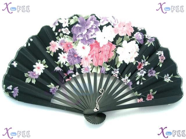 fan00116 New! Asian Craftsworks Ethnicities Black Blossom Lady Collection Folding Fan 3