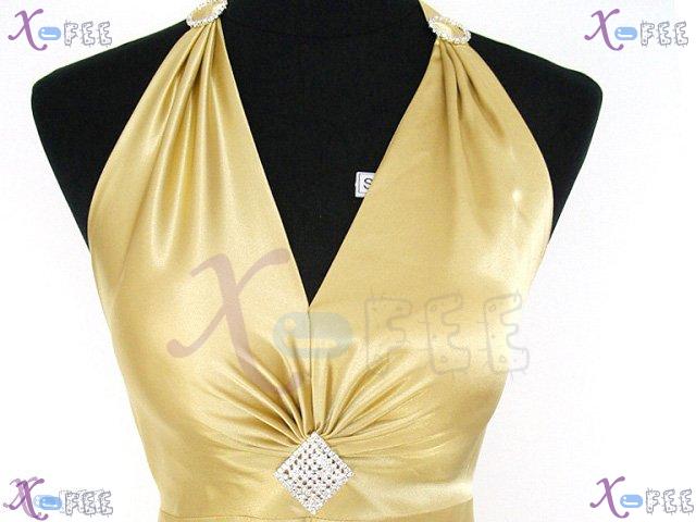 hspd00001 Custom-made Cocktail Halter Full Skirt Prom Party Dress 4
