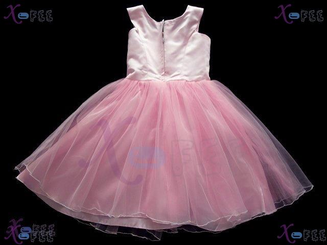 hstd00002 Girl's Pink Wedding Pageant Party Flower Prom Dress 2