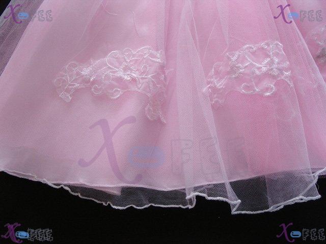 hstd00004 Girl's Wedding Pageant Party Flower Pink Prom Dress 2