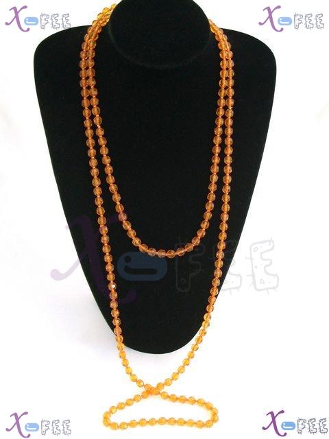 myxl00019 Hot Jewelry Woman Pendants 64 inch Orange Fashion Sweater Chain Acrylic Necklace 1