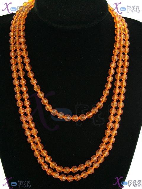 myxl00019 Hot Jewelry Woman Pendants 64 inch Orange Fashion Sweater Chain Acrylic Necklace 4