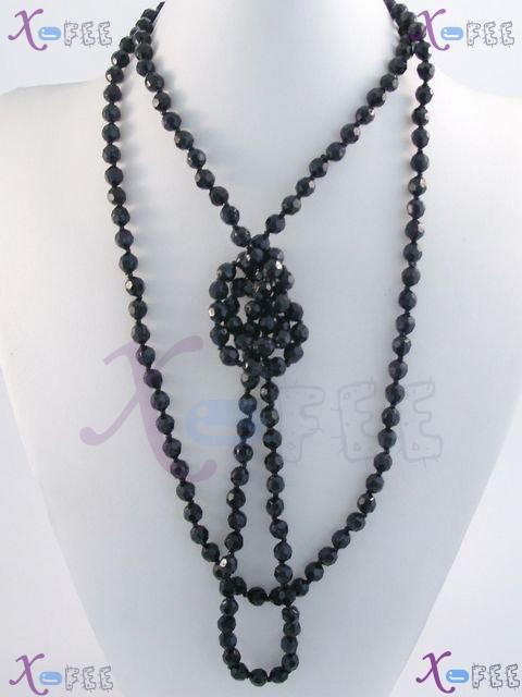 myxl00023 64inch Black Fashion Jewelry Decoration Multi-Use Sweater Chain Acrylic Necklace 2