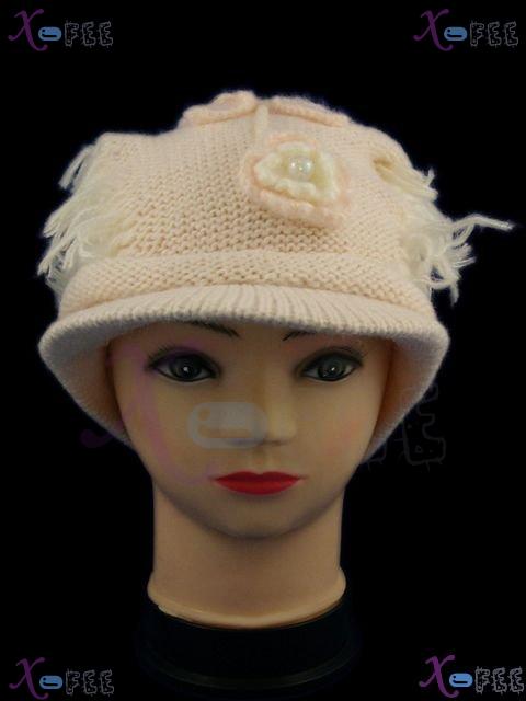 mzst00157 Yellowish Collection Woman Accessory Collection Warm Flower Beret Visor Hat Cap 3