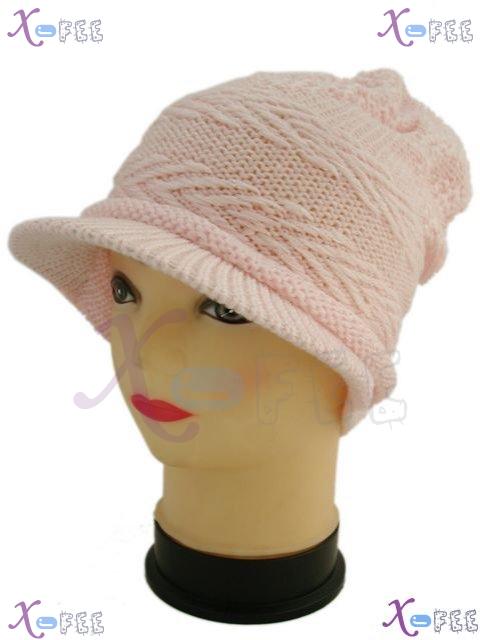 mzst00160 New Pink Fashion Woman Accessory Wool Soft Dress Winter Warm Cap Beret Visor Hat 2