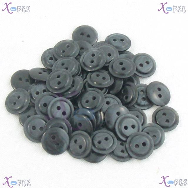 nkpf01240 NEW Wholesale Lots 40pcs Sewing Shirt 18L Resin Two Hole Craft Black Buttons 3