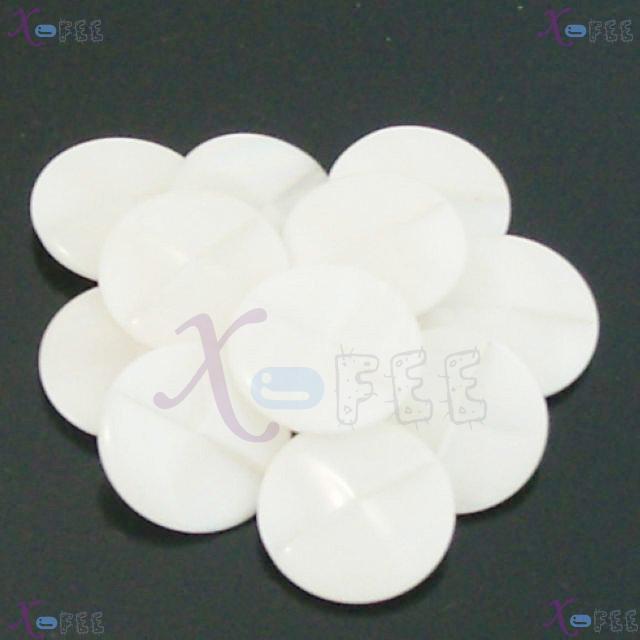 nkpf01247 5 pcs Glittering Crafts Sewing Fabric Textile Fashion 40L White Resin Buttons 3