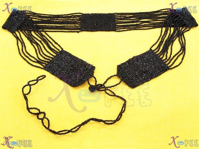 pd00012 New Fashion Accessories Black Glaze Girl's Waist Belt 3