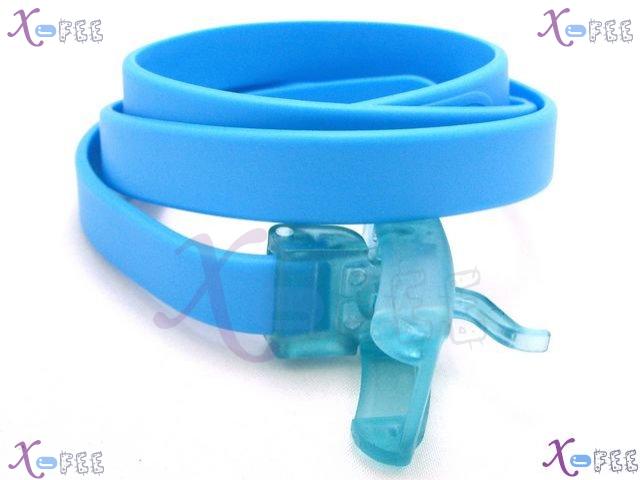 pd00021 Cloth Accessory Antibacterial Unisex Sky Bule Recyclable China Rubber Waist Belt 4