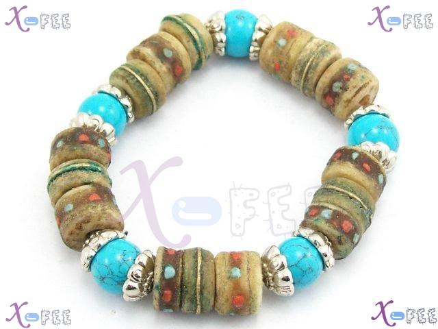 sl00487 Mode Tibet Collection Religion Spirituality Prayer Beads Turquoise Bracelet 2