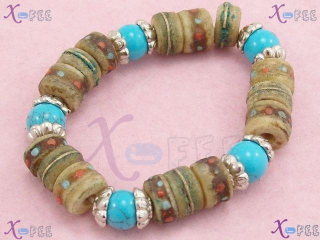 sl00487 Mode Tibet Collection Religion Spirituality Prayer Beads Turquoise Bracelet 3