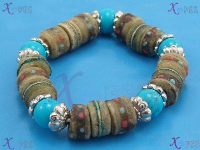 sl00487 Mode Tibet Collection Religion Spirituality Prayer Beads Turquoise Bracelet 4