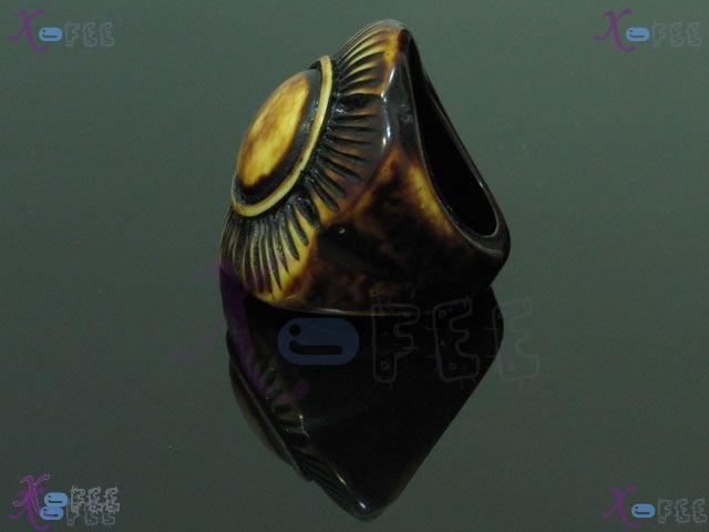 tsr00055 Tibetan Fashion Jewelry Retro Bone Engraved Sun Flower Asian Jewelry China Ring 2