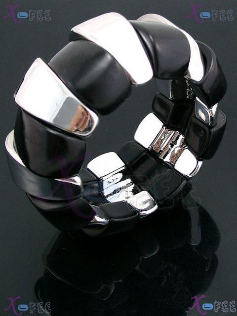 yklb00069 NEW Fashion Women Jewelry Black Argent Colour ACRYLIC Stretch Tooth Bracelet 4