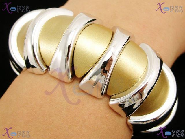 yklb00086 Fashion Jewelry Crafts Painted DarkKhaki Argent Colour Acrylic Stretch Bracelet 1