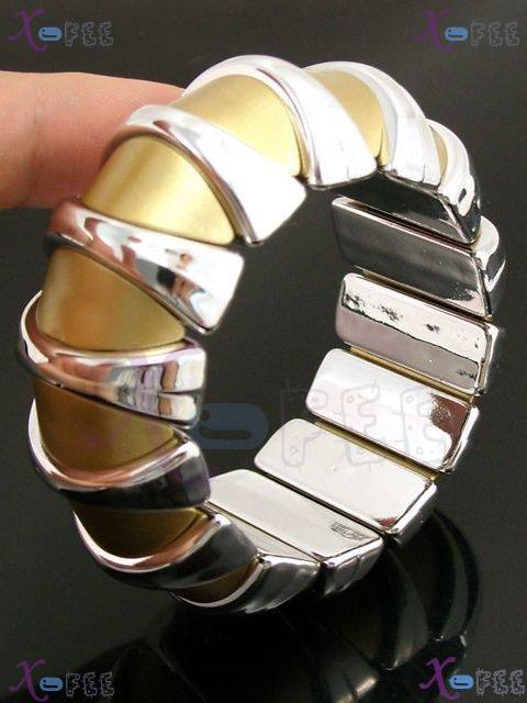 yklb00086 Fashion Jewelry Crafts Painted DarkKhaki Argent Colour Acrylic Stretch Bracelet 3