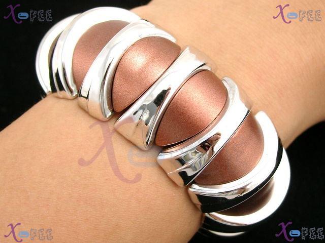 yklb00088 Hot! Fashion Women Jewelry Painted Brown Argent Colour Acryl Stretch Bracelet 1