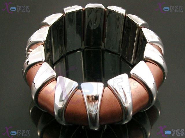 yklb00088 Hot! Fashion Women Jewelry Painted Brown Argent Colour Acryl Stretch Bracelet 2