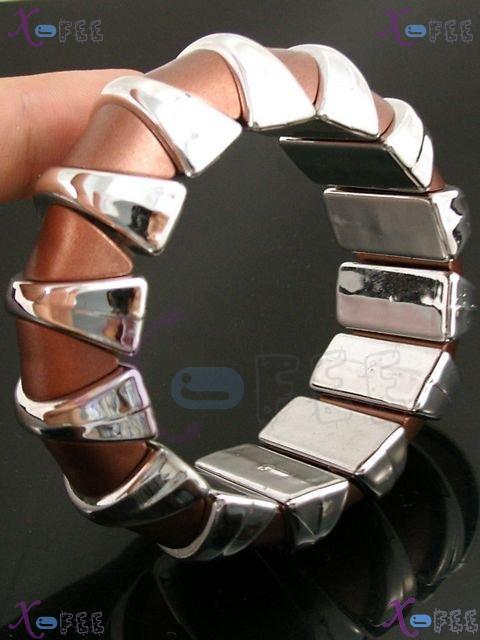 yklb00088 Hot! Fashion Women Jewelry Painted Brown Argent Colour Acryl Stretch Bracelet 3